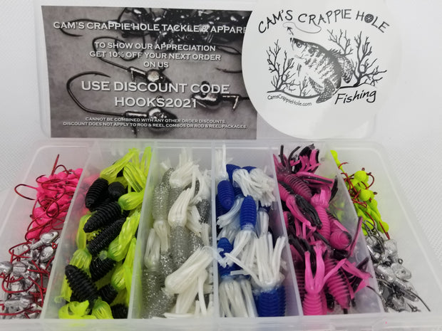 Cam's  1.75"  Crappie Slab Shad (B) Package Assortment  Minnow Kit Plastics