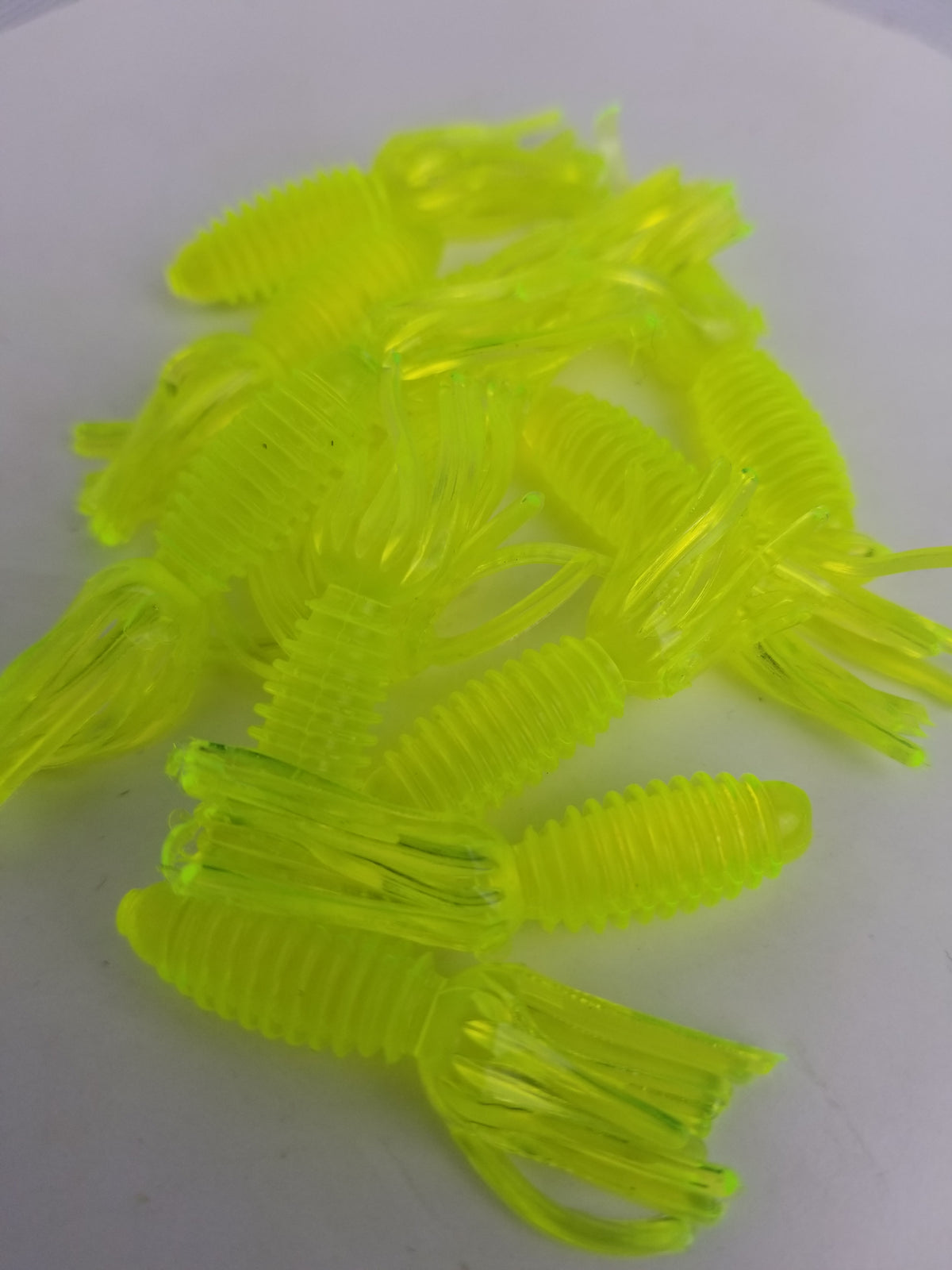 Cam's  1.75" Crappie Slab Shad Chartreuse/Chartreuse Plastics