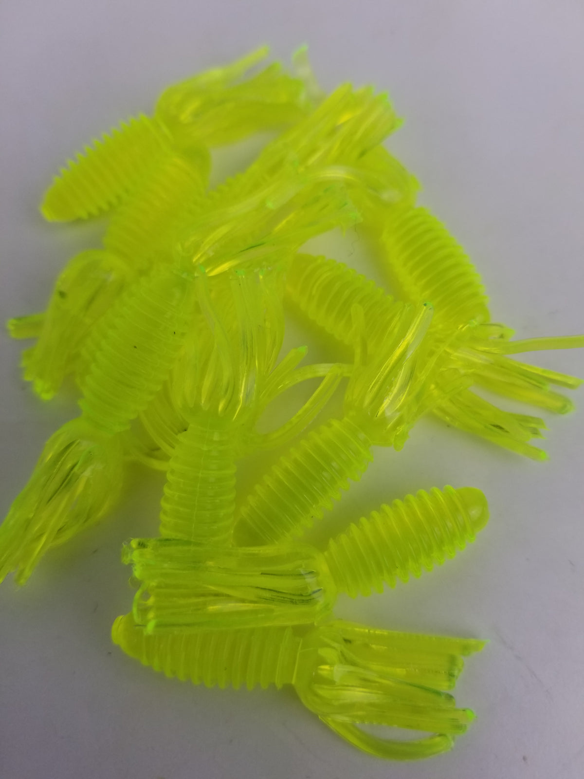 Cam's  1.75" Crappie Slab Shad Chartreuse/Chartreuse Plastics