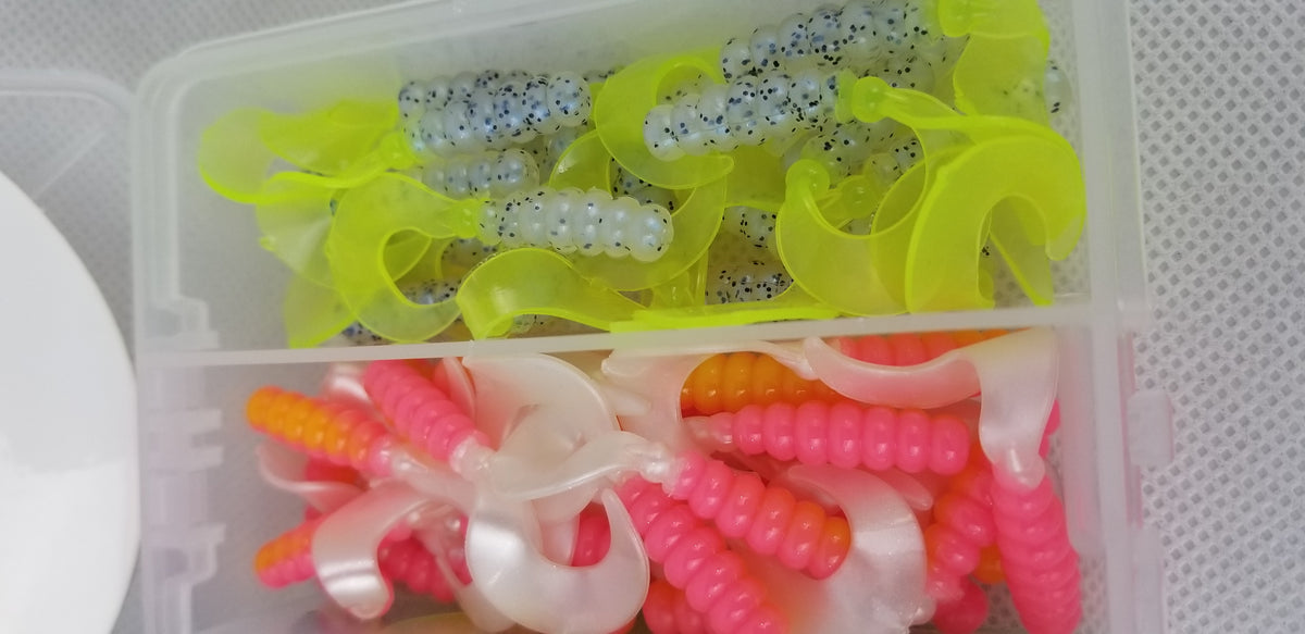 2023 Cam's 3 in 1 Kit Combo [270pc.] Hand Painted Assortment "Nasty Bend Hooks" & All Plastic Curly Tail & Stinger Shad [Hologram Flake] Assortment Kit
