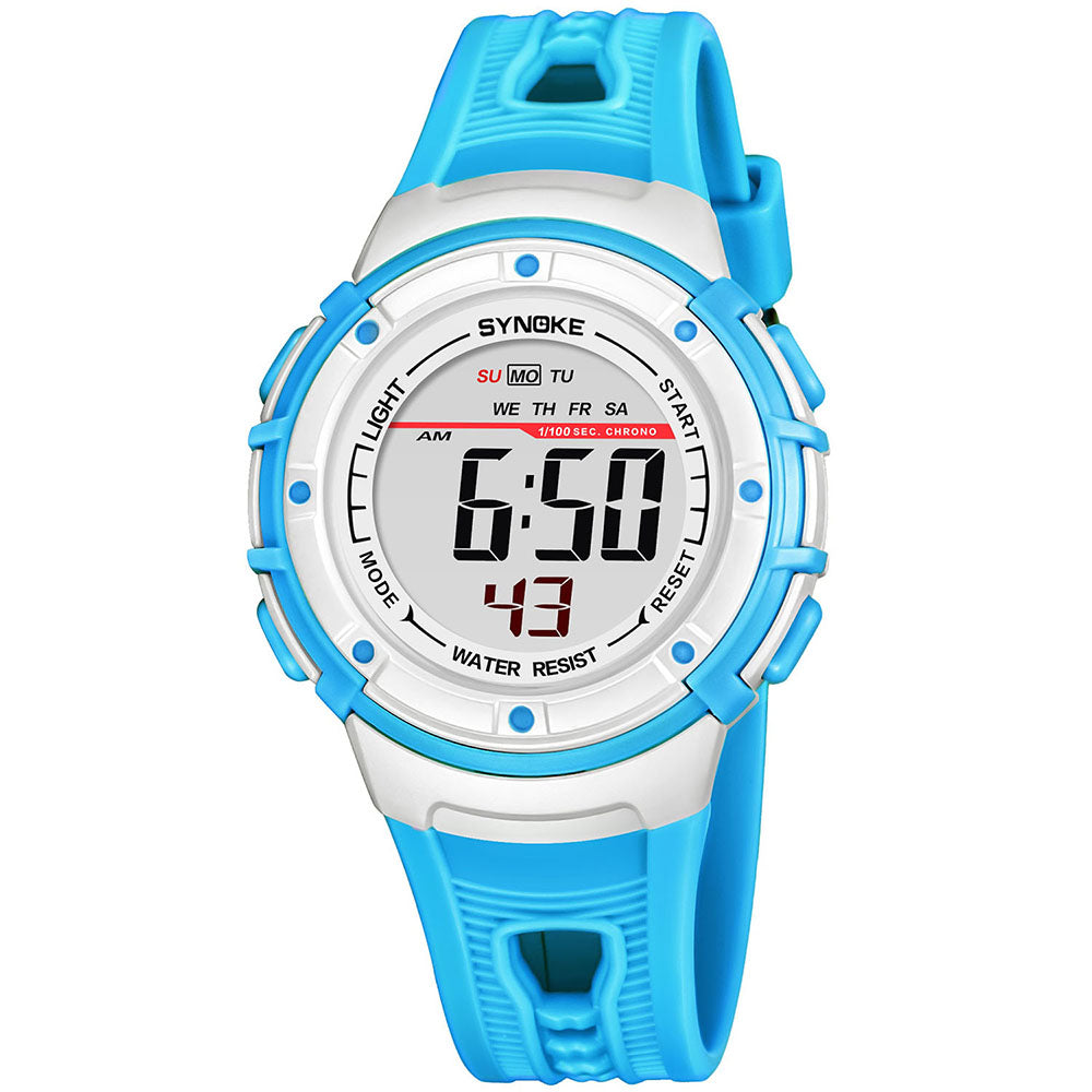 Cam's Sport Children Wrist Watches LED Digital Stopwatch Alarm Luminous Water Resistant Boy Watch