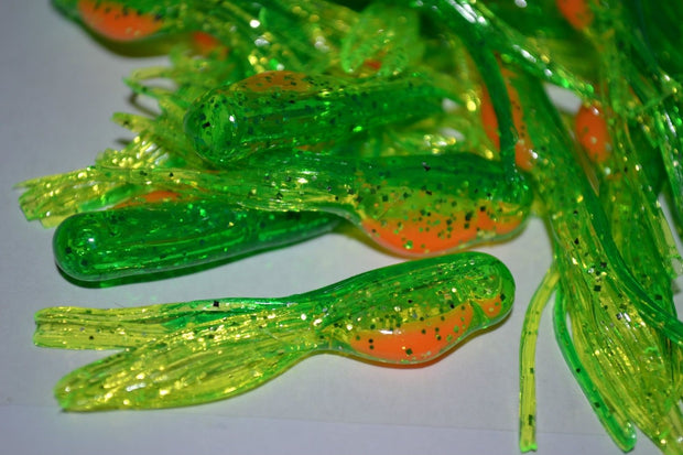 CAM'S 40 Pc 2" CRAPPIE MINNOW- JIG SHAD-HOT TIGER