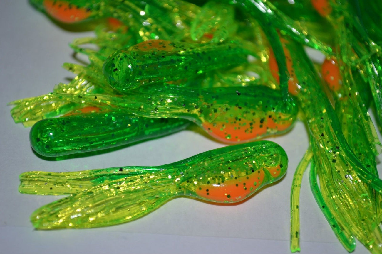 CAM'S 40 Pc 2" CRAPPIE MINNOW- JIG SHAD-HOT TIGER
