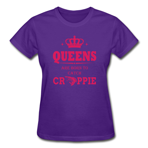 Women's Purple "Queens Are Born" T-Shirt
