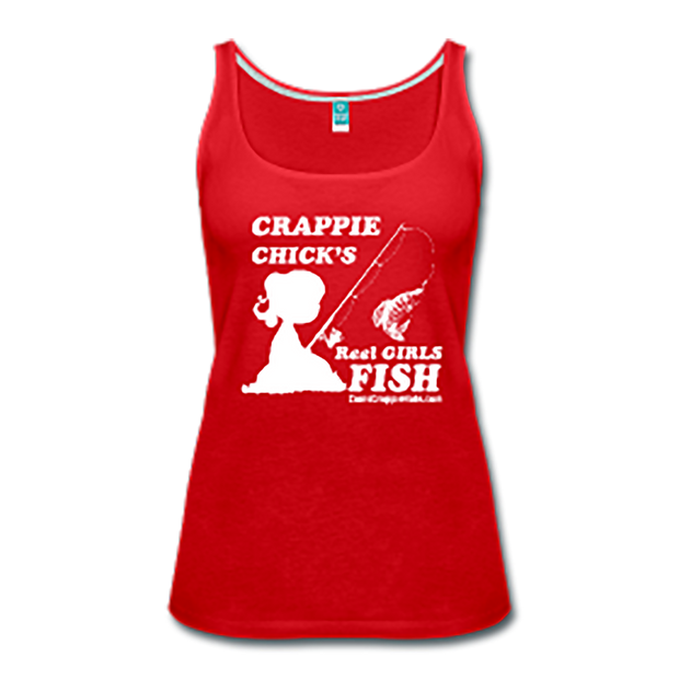 Woman's Crappie Chick's Red Tank Top