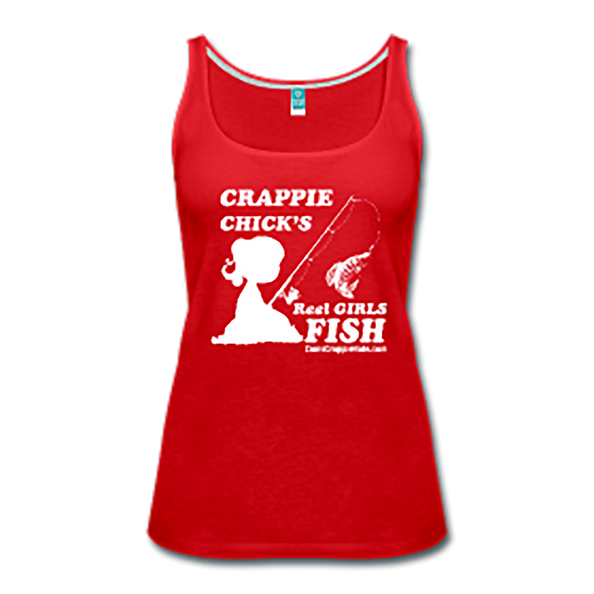 Woman's Crappie Chick's Red Tank Top