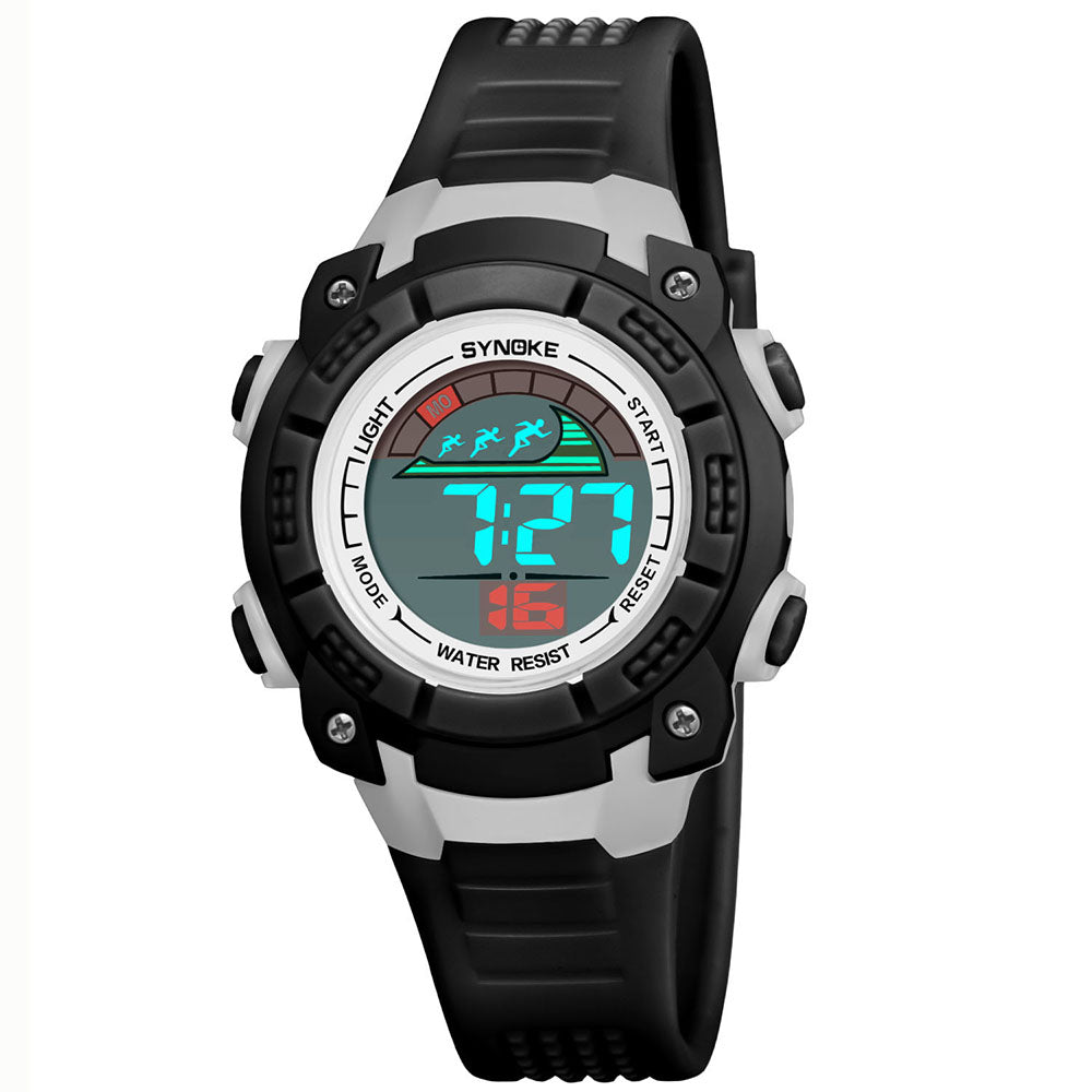 Cam's Sport Children Wrist Watches LED Digital Stopwatch Alarm Luminous Water Resistant Girl Boy Watch