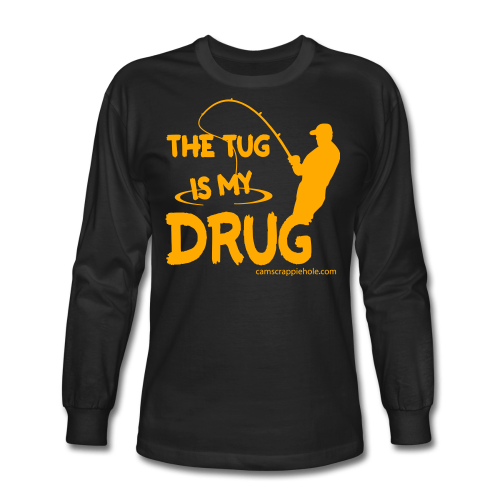 Black and Orange "Tug Is My Drug" Long Sleeve T-Shirt