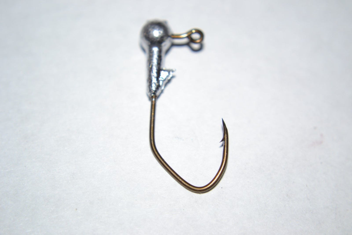 35 pc Cam's 1/32  Ball Head w/Collar #2 Bronze (Laser Sharp) Nasty Bend Hooks Barb Collar