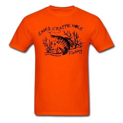 Cam's "Orange"Short Sleeve "Cam's Crappie Hole" T-Shirt