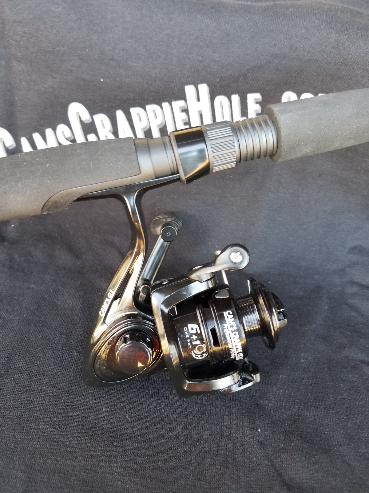 Cam's 7(BB)The Raven [BlackBird] Xtralite 6 ft. Rod & Reel Spinning Co –  Cam's CRAPPIE HOLE TACKLE & APPAREL