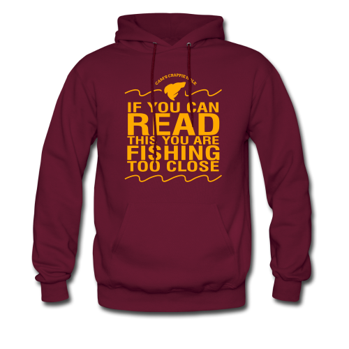 Cam's Maroon/Orange " If You Can Read This" Hoodie