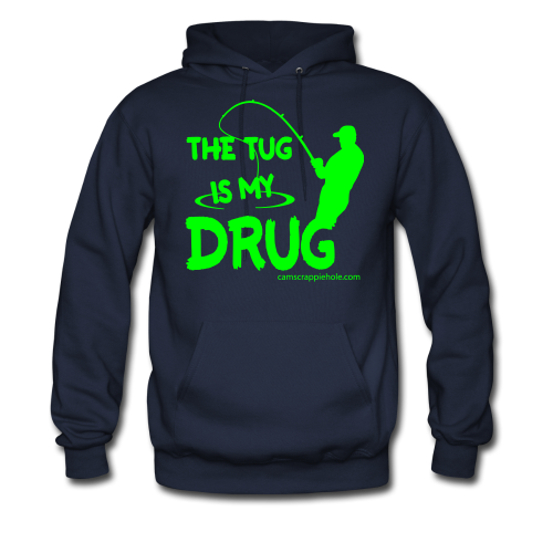 Navy Blue and Green "Tug Is My Drug" Hoodie
