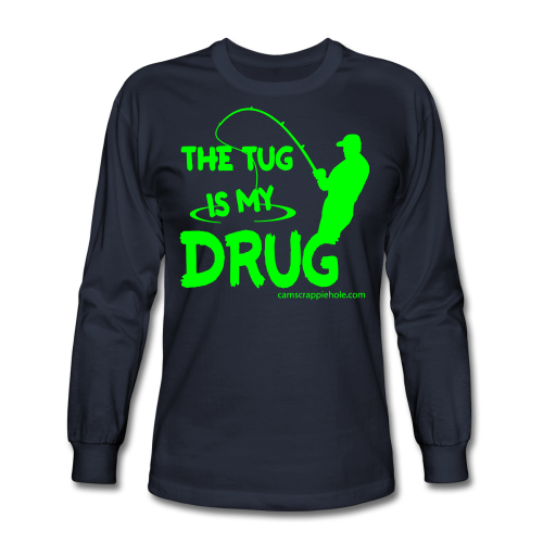 Blue and Green "Tug Is My Drug" Long Sleeve T-Shirt