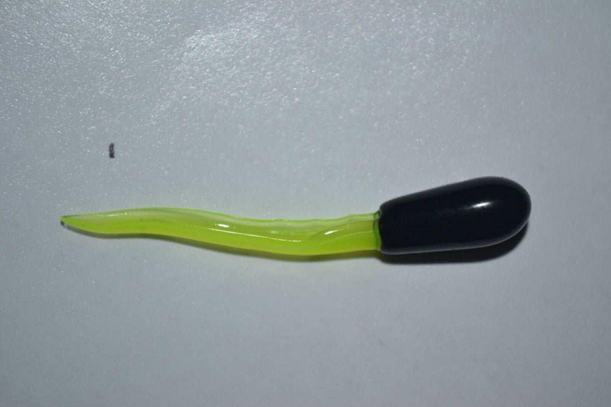 40 ct 1.5" Cam's KILLER STINGER "BLACK & CHARTREUSE" MINNOWS