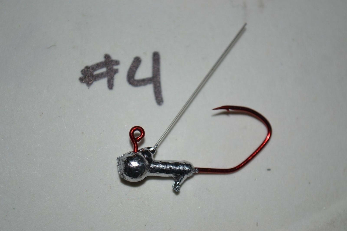 25pc Cam's 1/32 Round Head Weedless Jig Head #4 Red (Laser Sharp) Nast –  Cam's CRAPPIE HOLE TACKLE & APPAREL