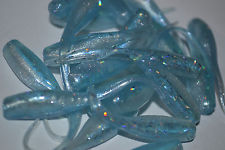 Cam's 2" Stinger Shad 40pc Blue Ice Grubs Crappie Soft Jigs