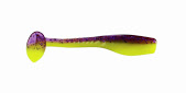 Cam's 2" Swim-Vibrating Paddle Tail Shad Purple & Chartreuse Minnow