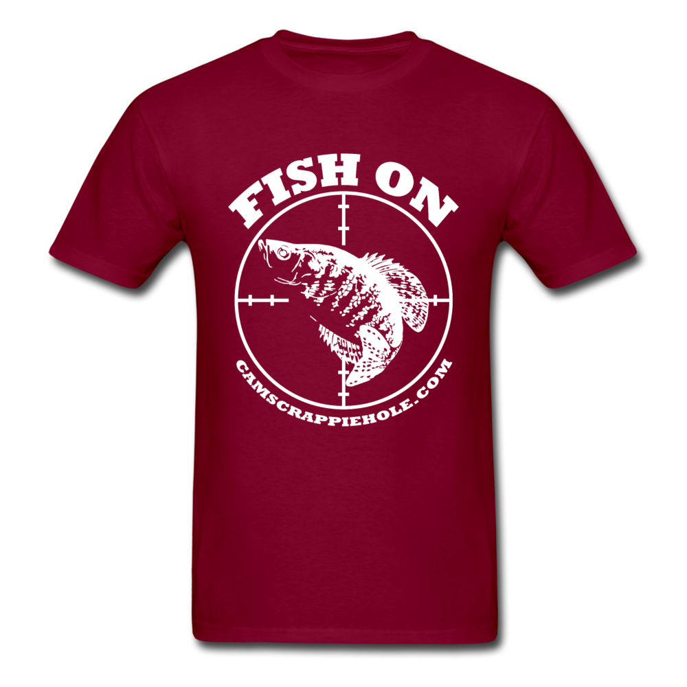 "Maroon"Short Sleeve "Fish On" T-Shirt